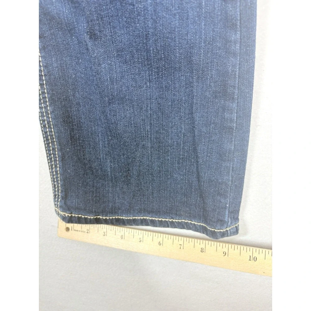 Ariat Turquoise Boot Jeans 30x34 Western Boho‎ Rodeo Flap Pocket Embroidered - Picture 8 of 14